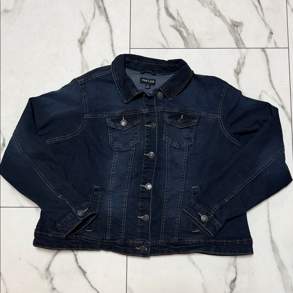 Women's Denim Jacket - Dark Blue 2X - New Look